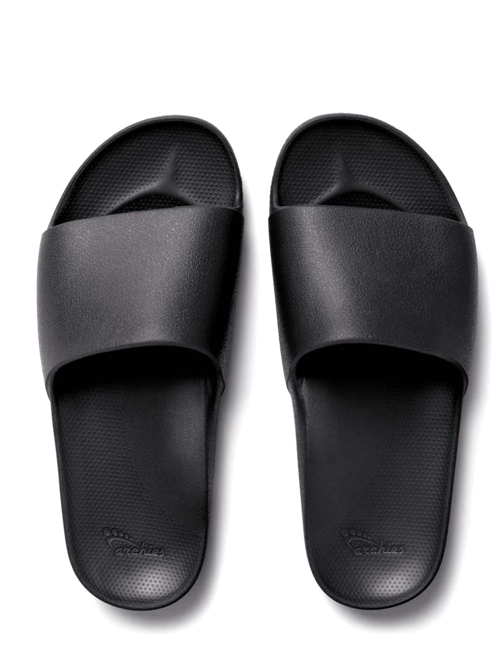 Archies Arch Support Slides in Black